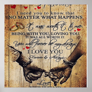 My Husband Gift   Letter For Him   Poster