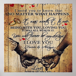 My Husband Gift   Letter For Him   Poster