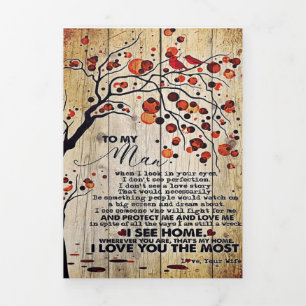 My Husband Gift Letter For Him Tri-Fold Announcement