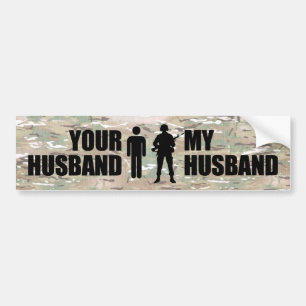 My Husband is in the Military Bumper Sticker