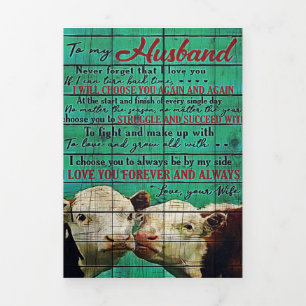 My Husband Letter Gift   Letter For Him   Tri-Fold Announcement