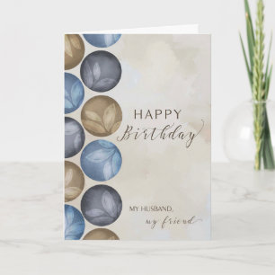 My Husband, My Friend Birthday Circles  Card