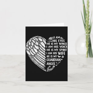 My husband my guardian angel i am his wife Design Card