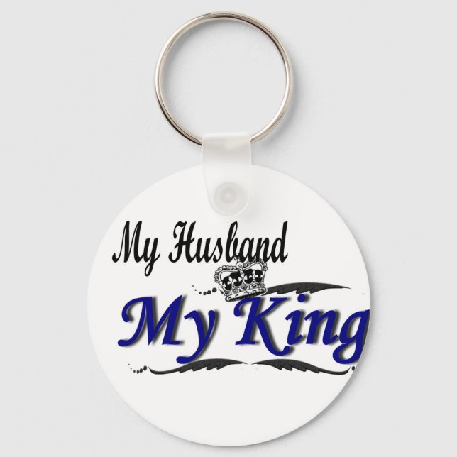 My Husband, My King Keychain (Front)