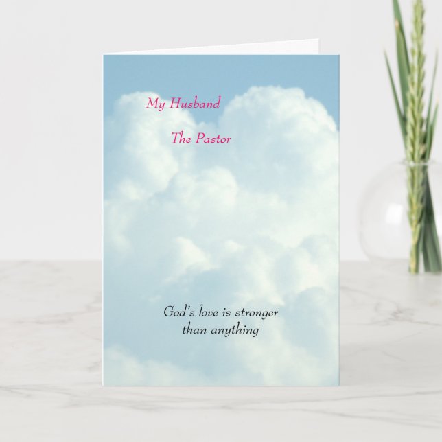 My Husband The Pastor Thank You Card (Front)