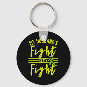 My Husbynd's Fight Is My Fight Kidney Disease Awar Key Ring