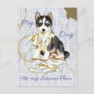 My Husky Ate my Lesson Plan Postcard