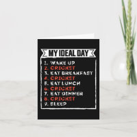 My Ideal Day Funny Cricket Birthday Gift