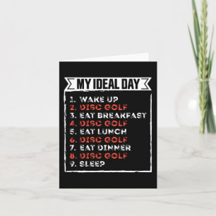 My Ideal Day Funny Disc golf Birthday Gift Card