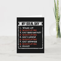 My Ideal Day Funny Weightlifting Birthday Gift
