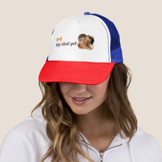 My Ideal Pet – Puppy Love Design Trucker Hat (In Situ)