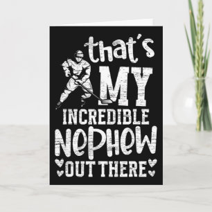 My Incredible Nephew Hockey Aunt Of A Hockey Playe Card