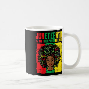 My Independence Day Afro Woman Women Girls Kids Coffee Mug