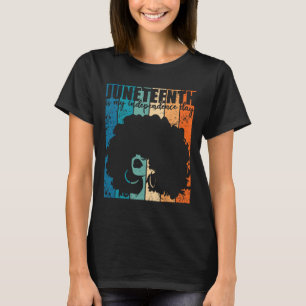 My Independence Day Retro Afro Women Melanin T-Shirt