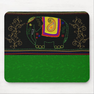 My Indian Elephant - Emerald Mouse Mat
