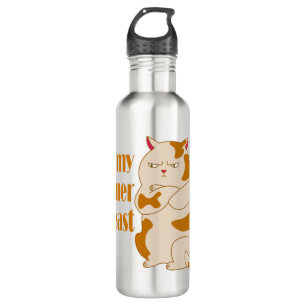 My inner beast lazy fat cat motivational quote 710 ml water bottle