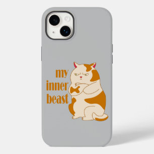 My inner beast lazy fat cat motivational quote Case-Mate iPhone 14 plus case