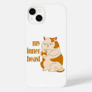 My inner beast lazy fat cat motivational quote Case-Mate iPhone 14 plus case