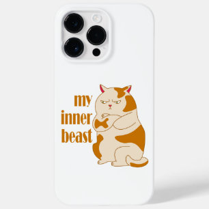 My inner beast lazy fat cat motivational quote Case-Mate iPhone 14 pro max case