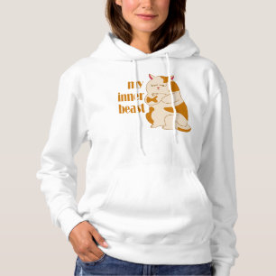 My inner beast lazy fat cat motivational quote hoodie