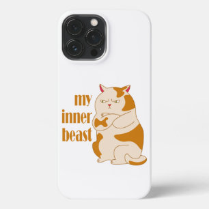 My inner beast lazy fat cat motivational quote iPhone 13 pro max case