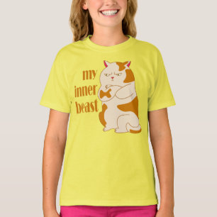 My inner beast lazy fat cat motivational quote T-Shirt