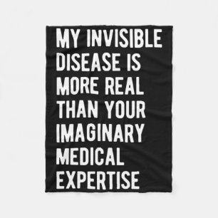 My Invisible Disease Is Real Heart Disease Awarene Fleece Blanket