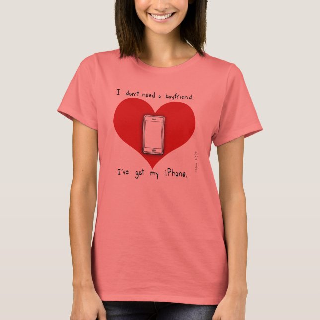 My iPhone Boyfriend T-Shirt (Front)