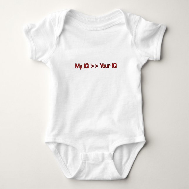 MY IQ >> Your IQ Baby Bodysuit (Front)