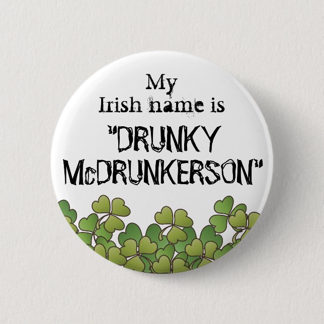 My Irish Name St. Patrick's Day Button (Front)