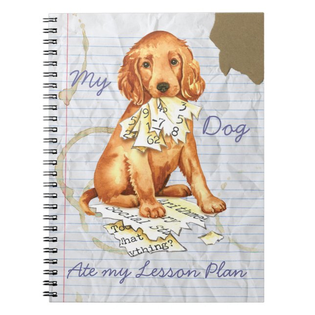 My Irish Setter Ate My Lesson Plan Notebook (Front)