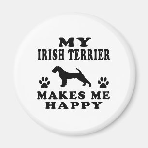 My Irish Terrier Makes Me Happy Magnet