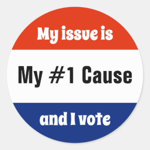 My Issue Election Voter Classic Round Sticker