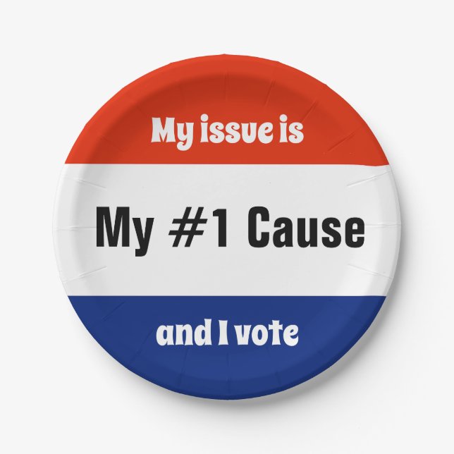 My Issue Election Voter Paper Plate (Front)