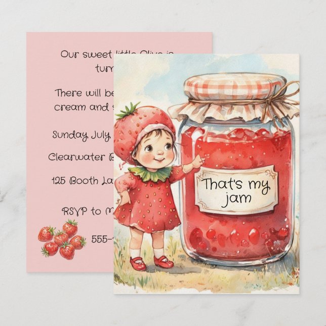 My Jam Birthday Digital Download Invitation (Front/Back)