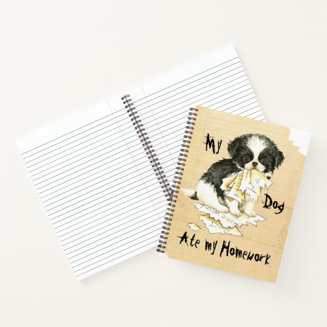 My Japanese Chin Ate My Homework Notebook (Inside)