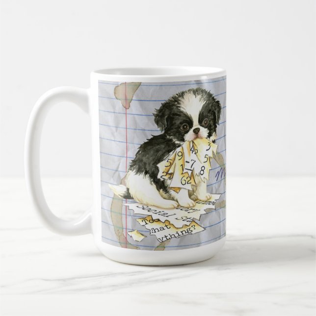 My Japanese Chin Ate my Lesson Plan Coffee Mug (Left)