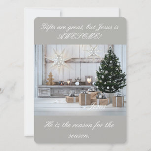 My Jesus Is The reason for The Season flat 5x7/2 Holiday Card