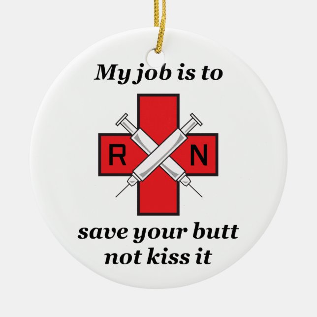 My Job Ceramic Tree Decoration (Front)