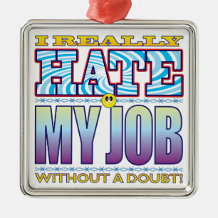 My Job Hate Face Metal Tree Decoration