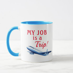 My Job is a Trip Flight Attendant Personalised Mug