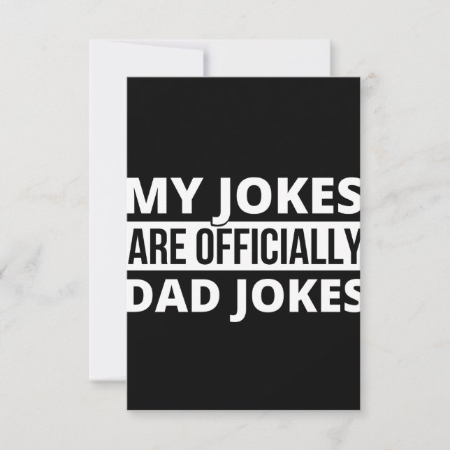 my jokes are dad jokes card (Front)