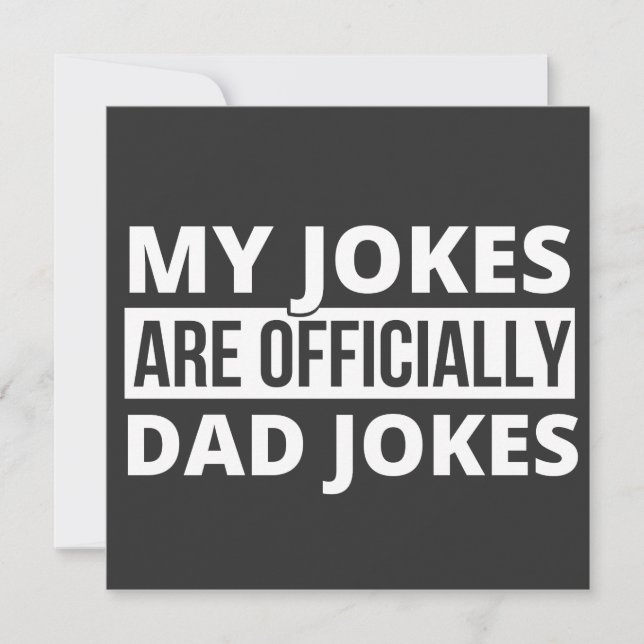 my jokes are dad jokes invitation (Front)