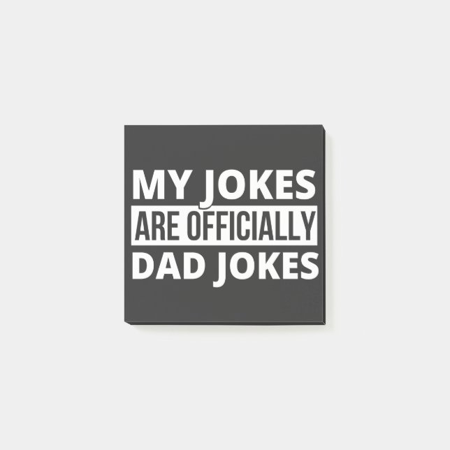 my jokes are dad jokes post-it notes (Front)