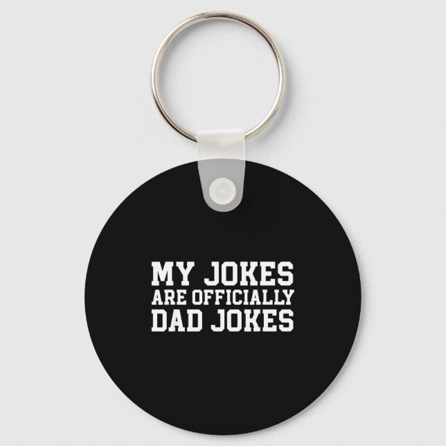 My Jokes Are Ly Dad Jokes Pregnancy Announcement  Key Ring (Front)