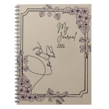 My Journal 2026 – Minimal Floral Line Art Aestheti
