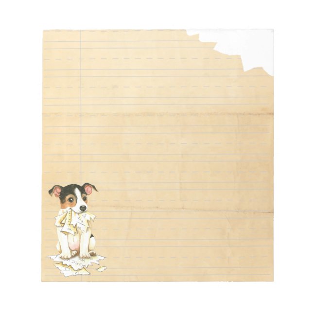 My JRT Ate my Homework Notepad (Front)