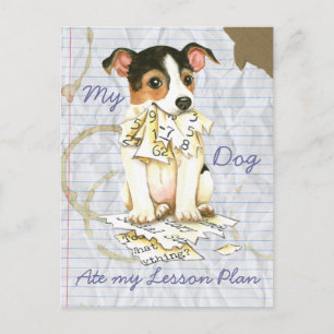 My JRT Ate My Lesson Plan Postcard