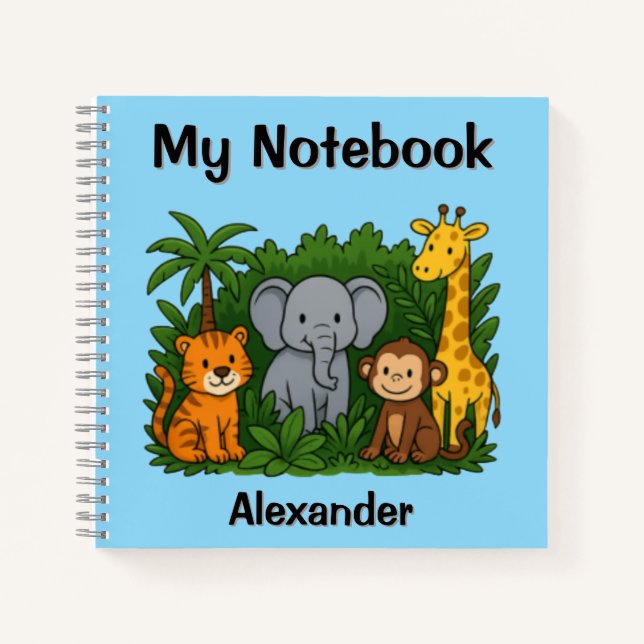 My Jungle Adventure Notebook – Kids Personalized  (Front)