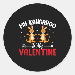 My Kangaroo Is My Valentine - Animal Lovers Valent Classic Round Sticker